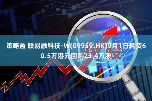 策略盈 联易融科技-W(09959.HK)9月1日耗资60.5万港元回购23.4万股