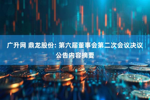 广升网 鼎龙股份: 第六届董事会第二次会议决议公告内容摘要